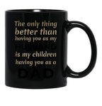 Husband And Dad Black Coffee Mug, Gift Coffee Mug - Black