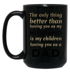 Husband And Dad Black Coffee Mug, Gift Coffee Mug