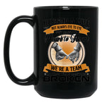 Husband And Wife Not Always Eye To Eye But Heart To Heart Black Gift Coffee Mug