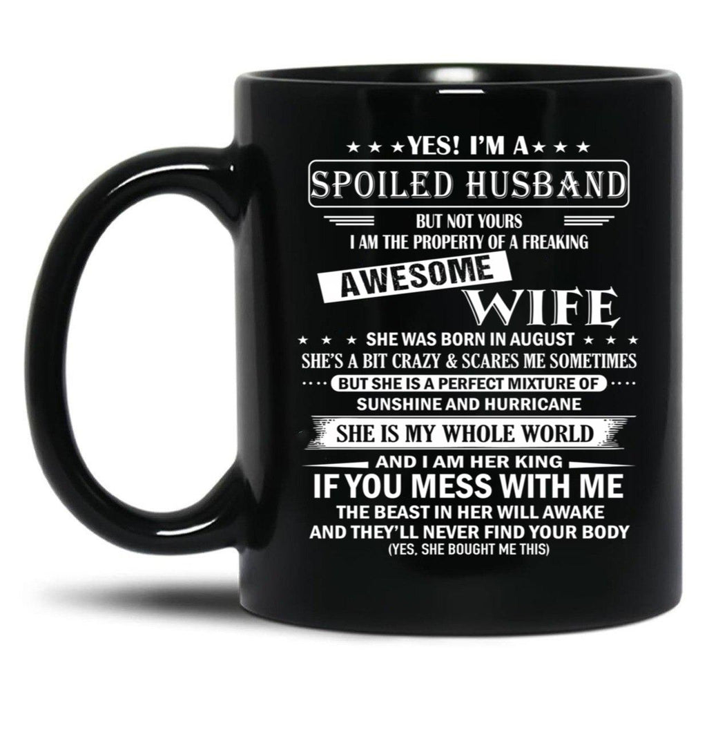 Husband Birthday August Black Gift Coffee Mug