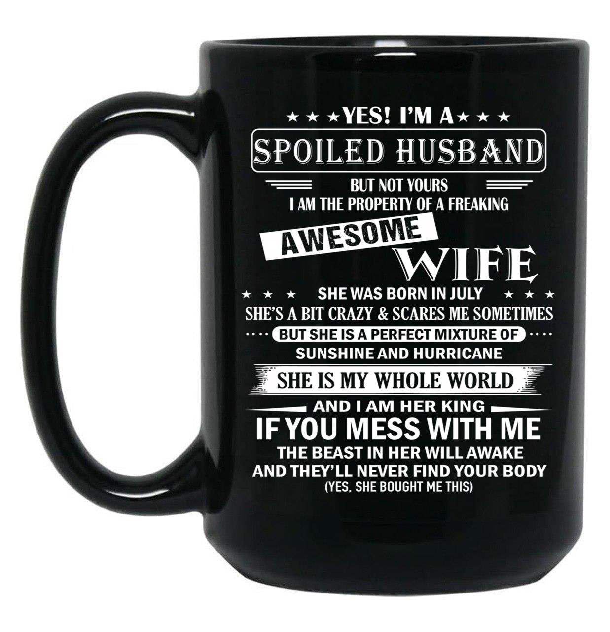 Husband Birthday July Black Gift Coffee Mug