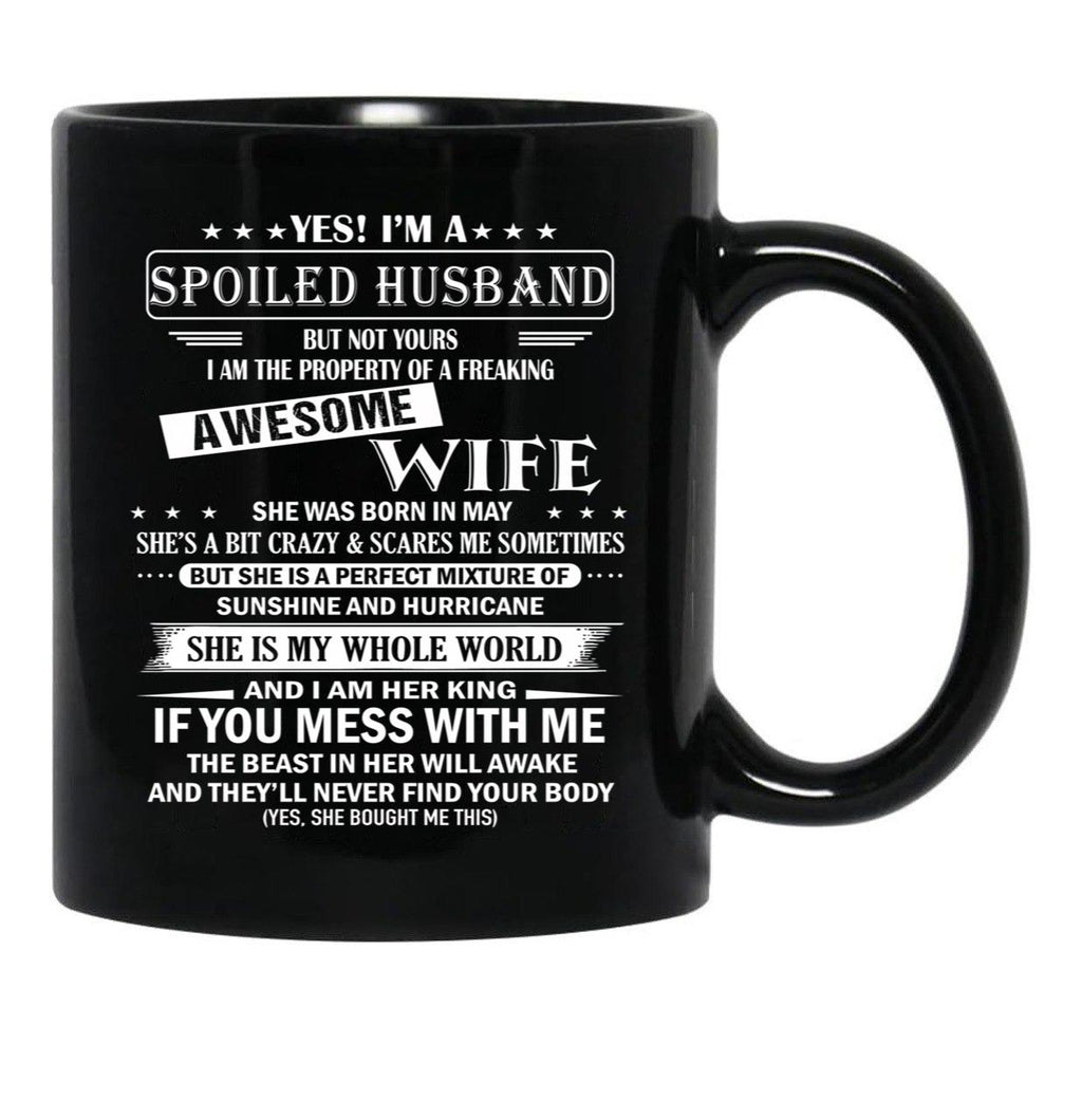 Husband Birthday May Black Gift Coffee Mug - Black