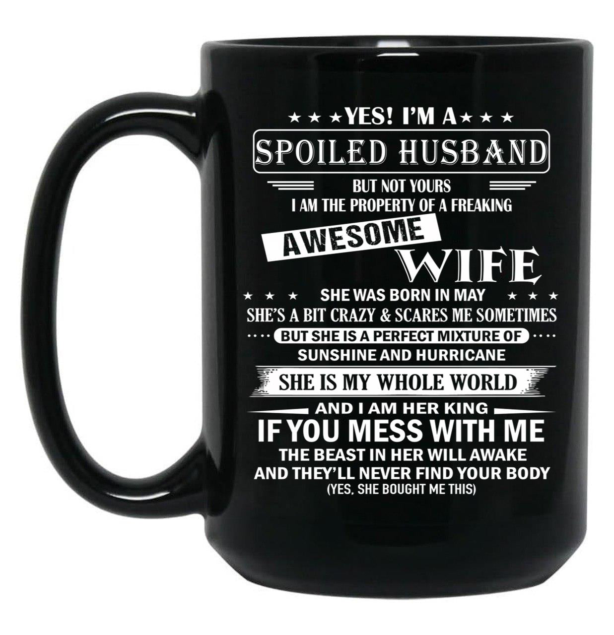 Husband Birthday May Black Gift Coffee Mug