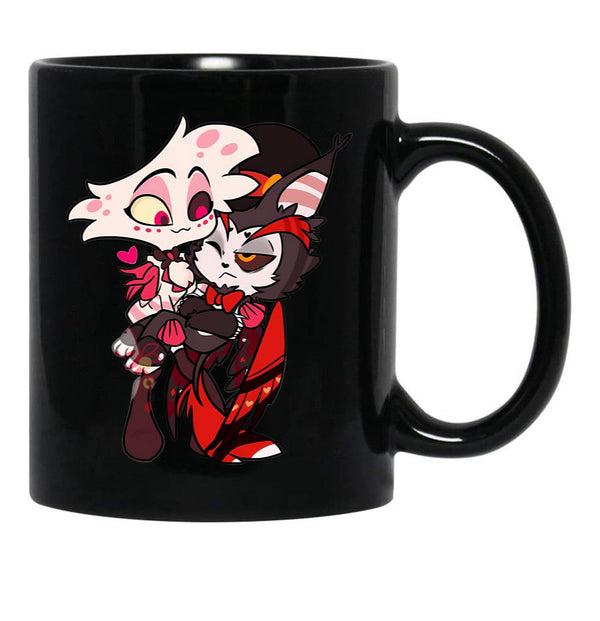 Husk - Hazbin Hotel Black Coffee Mug, Gift Coffee Mug - Black