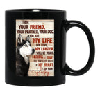 Husky I Am Your Friend Meaning Quotes Gift For Eskimo Owner Black Coffee Mug, Gift Coffee Mug - Black