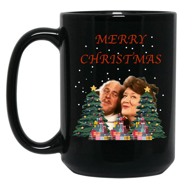 Hyacinth Bucket Christmas Black Coffee Mug, Gift Coffee Mug - Black