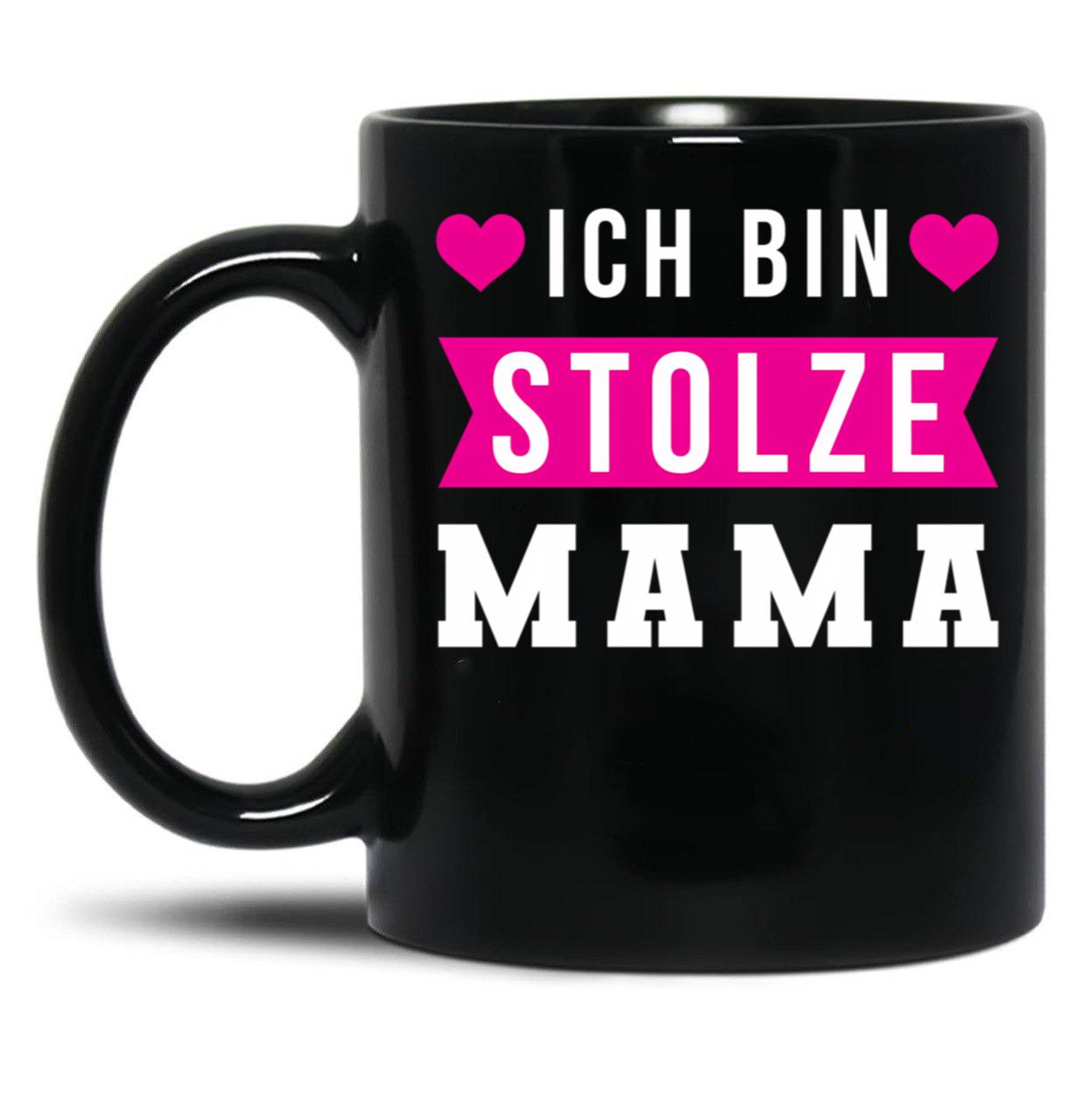 I Am A Proud Mom Black Coffee Mug, Gift Coffee Mug