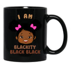 I Am Blackity Black Black Afro Kids (1) Black Coffee Mug - Black
