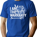 I Am The Warranty Funny Mechanic T-Shirt for Men & Women, T-Shirts Graphic Tee - Blue