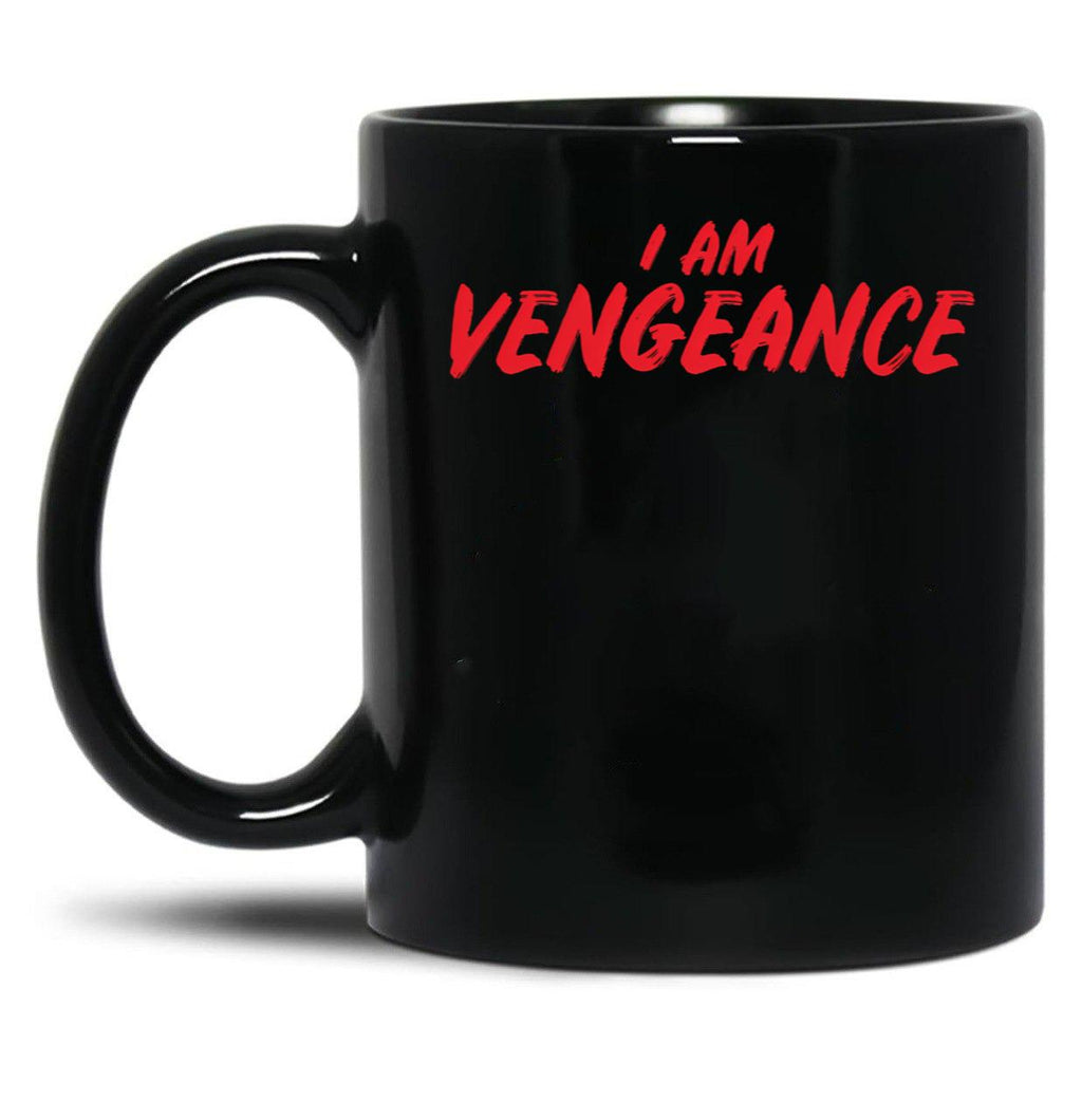 I Am Vengeance Black Coffee Mug, Gift Coffee Mug