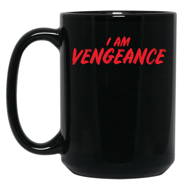 I Am Vengeance Black Coffee Mug, Gift Coffee Mug - Black