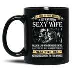 I Asked God For A Miracle He Sent Me My Freaking Sexy Wife Black Coffee Mug, Gift Coffee Mug