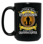 I Asked God For An Angel He Sent Me My Grandson Black Gift Coffee Mug