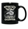 I Asked God To Make Me A Better Father Day Black Coffee Mug, Gift Coffee Mug - Black