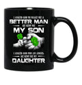 I Asked God To Make Me A Better Man He Sent Me My Son 95 Black Coffee Mug, Gift Coffee Mug - Black