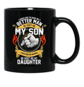 I Asked God To Make Me A Better Man He Sent Me My Son Black Coffee Mug, Gift Coffee Mug - Black