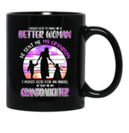 I Asked God To Make Me A Better Black Coffee Mug, Gift Coffee Mug - Black