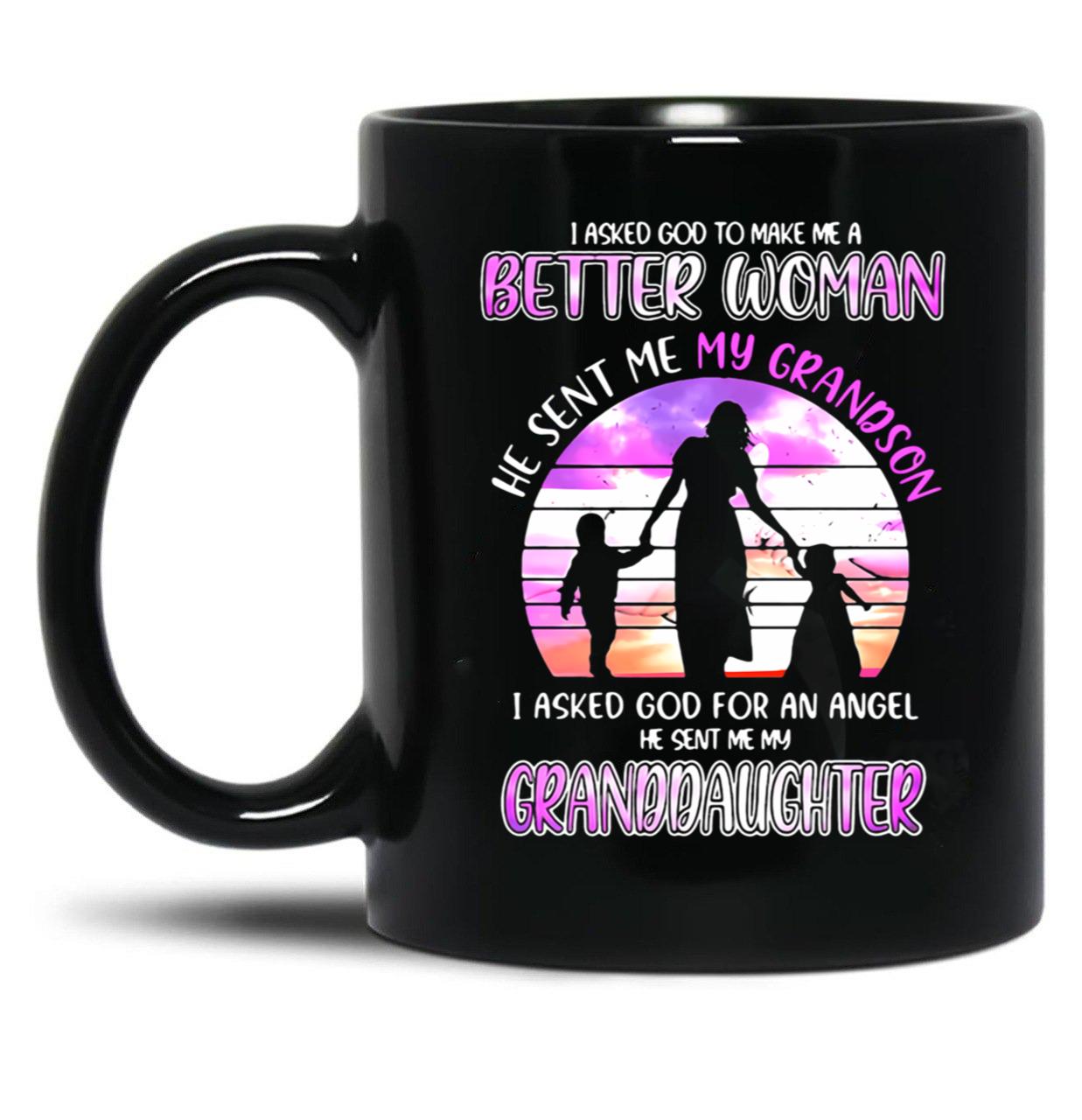 I Asked God To Make Me A Better Black Coffee Mug, Gift Coffee Mug