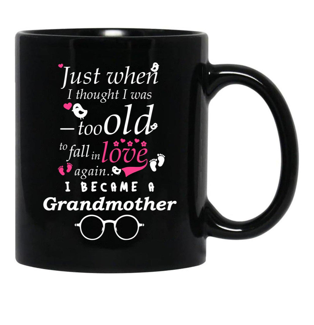 I Became Grandma Grandma Grandmother Black Coffee Mug, Gift Coffee Mug - Black