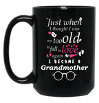 I Became Grandma Grandma Grandmother Black Coffee Mug, Gift Coffee Mug