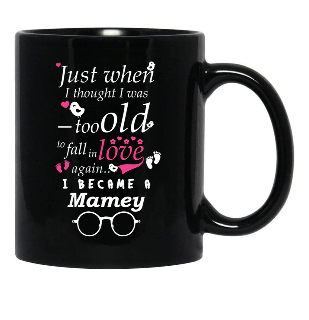 I Became Mamey Grandma Grandmother Black Gift Coffee Mug - Black