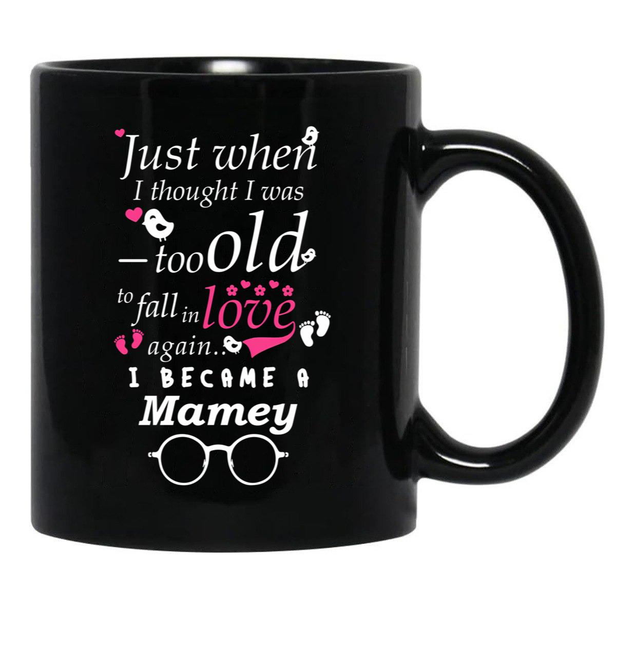 I Became Mamey Grandma Grandmother Black Gift Coffee Mug - Black