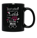 I Became Mom Grandma Grandmother Black Coffee Mug, Gift Coffee Mug - Black
