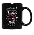 I Became Mum Grandma Grandmother Black Gift Coffee Mug - Black