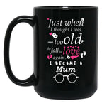 I Became Mum Grandma Grandmother Black Coffee Mug, Gift Coffee Mug