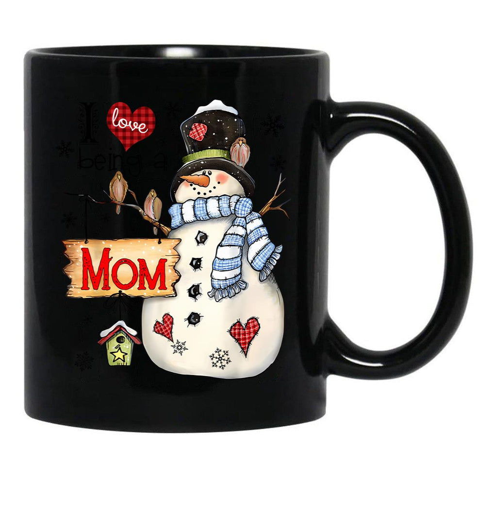 I Being A Mom For Christmas Black Coffee Mug, Gift Coffee Mug - Black