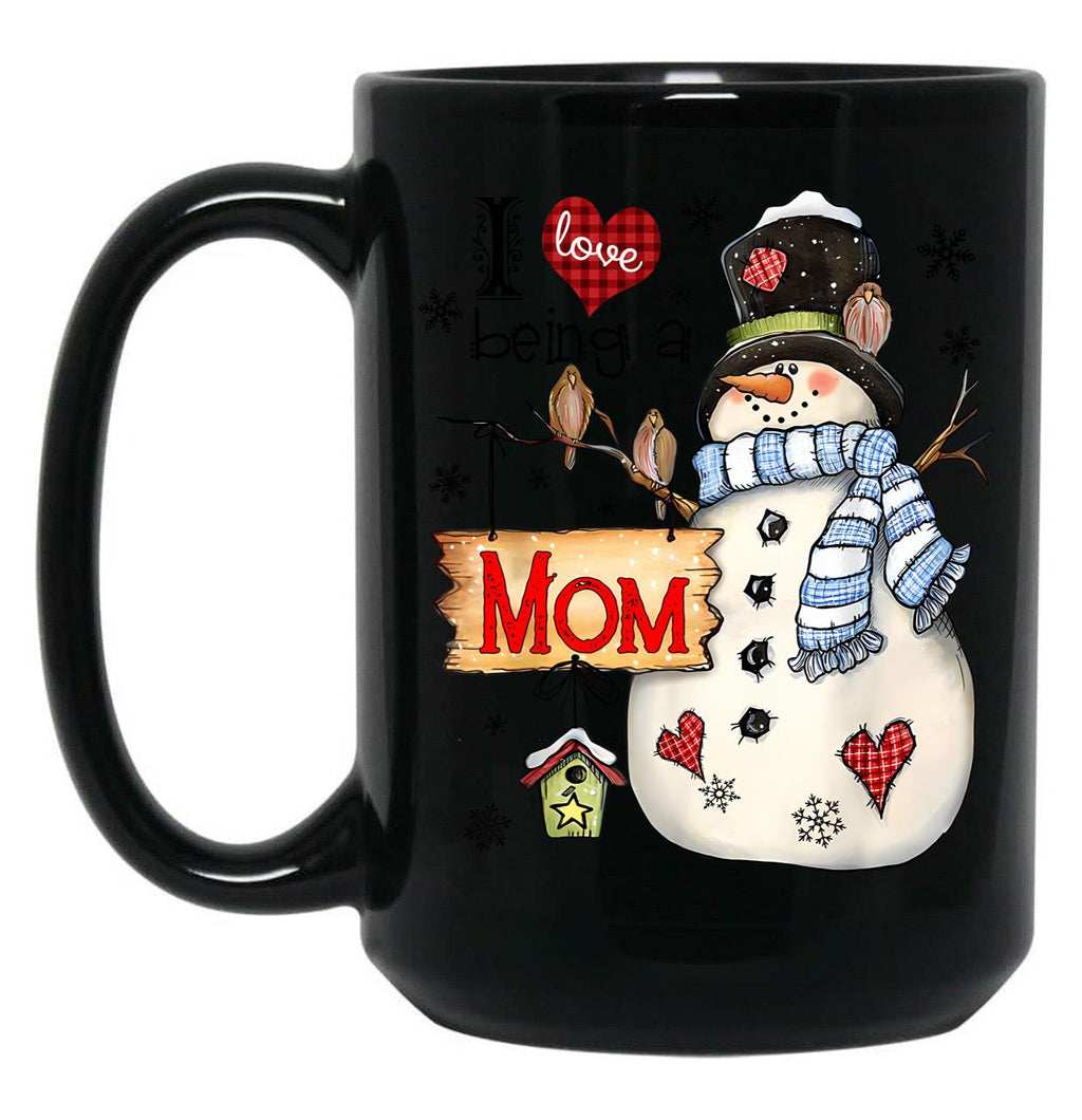 I Being A Mom For Christmas Black Gift Coffee Mug