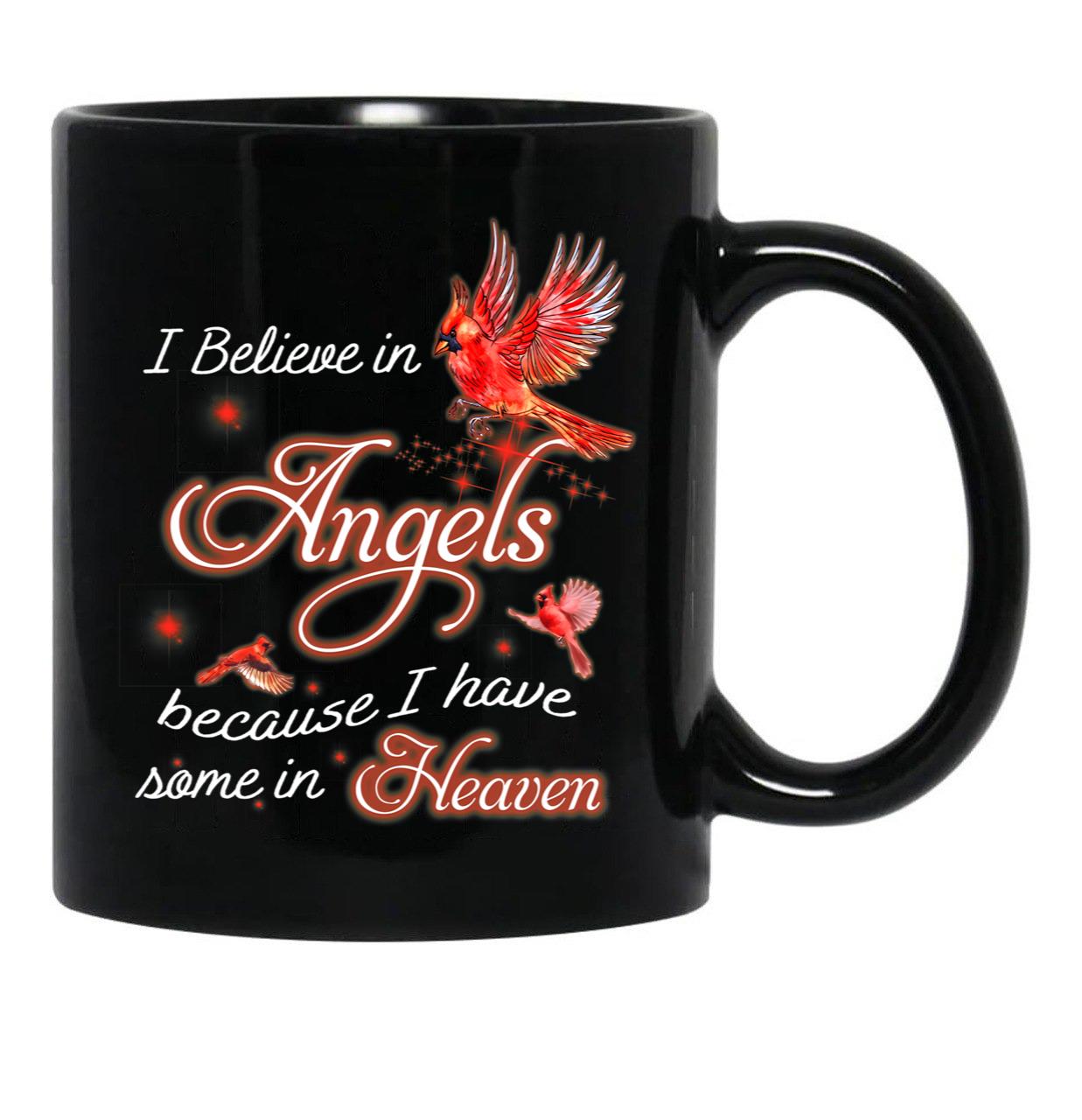I Believe In Angels Because I Have Some In Heaven Black Coffee Mug, Gift Coffee Mug - Black