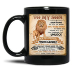 I Believe In You I Love You Forever And Always Your Mom Black Gift Coffee Mug