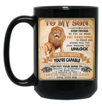 I Believe In You I Love You Forever And Always Your Mom Black Coffee Mug, Gift Coffee Mug