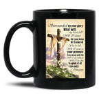 I Can Only Imagine Gift Jesus And White Lily Flower Black Coffee Mug, Gift Coffee Mug