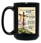 I Can Only Imagine Gift Jesus And White Lily Flower Black Gift Coffee Mug