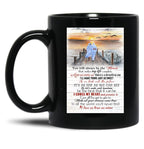 I Cross My Heart Lyrics - Old Couple Sunset - You Will Always Be The Miracle Black Gift Coffee Mug