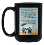 I Cross My Heart Lyrics - Seniors Who Love Each Other Black Coffee Mug, Gift Coffee Mug