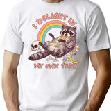 I Delight In My Own Filth T-Shirt for Men & Women, T-Shirts Graphic Tee - White