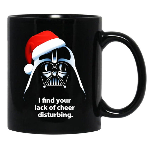 I Find Lack Of Cheer Disturbing Christmas Black Coffee Mug, Gift Coffee Mug - Black