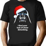 I Find Lack Of Cheer Disturbing Christmas Premium Heavyweight Cotton T-Shirt - Black