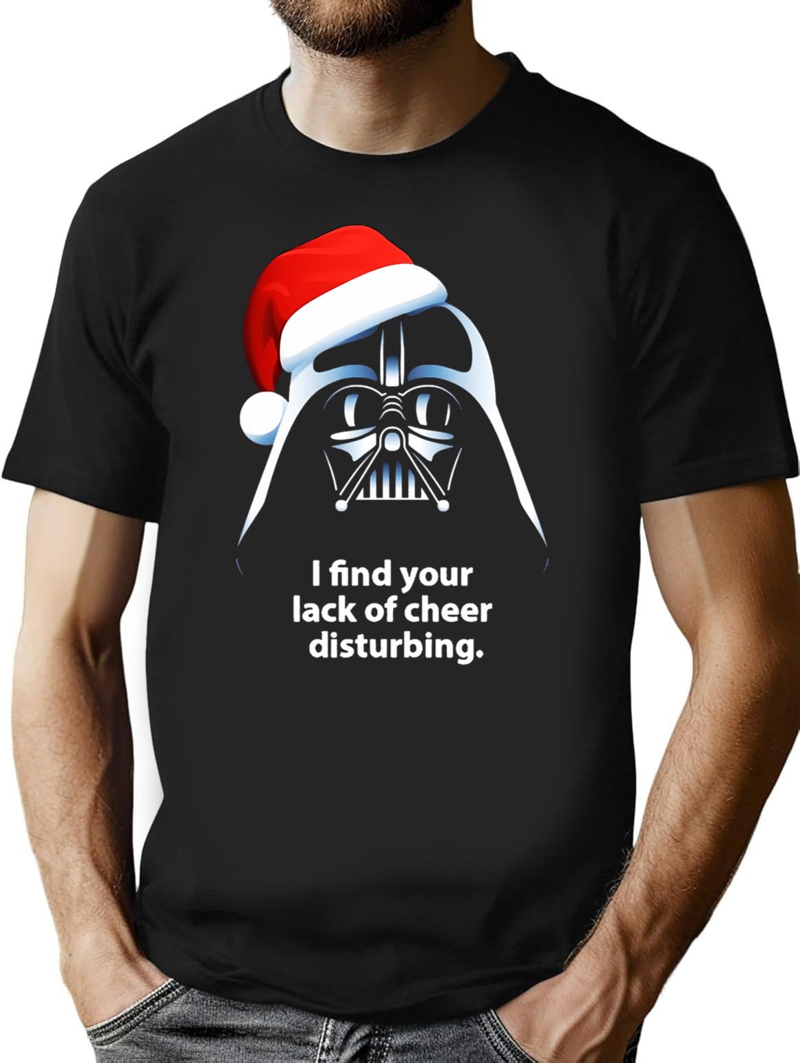 I Find Lack Of Cheer Disturbing Christmas Premium Heavyweight Cotton T-Shirt - Black
