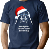 I Find Lack Of Cheer Disturbing Christmas Premium Heavyweight Cotton T-Shirt - Navy
