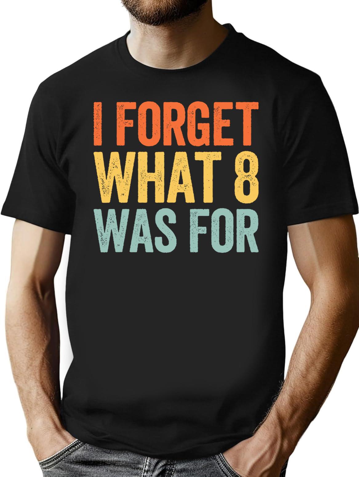 I Forget What 8 was for Premium Heavyweight Cotton T-Shirt - Black