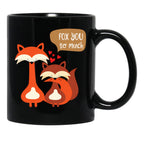 I Fox You So Much - Relationship Couple Black Gift Coffee Mug - Black