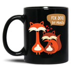 I Fox You So Much - Relationship Couple Black Coffee Mug, Gift Coffee Mug