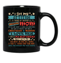 I Get My Attitude From My Freaking Awesome Mom Funny Mother Black Gift Coffee Mug - Black