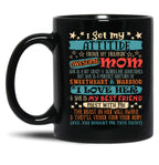 I Get My Attitude From My Freaking Awesome Mom Funny Mother Black Gift Coffee Mug