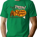 I Got Pegged At Cracker Barrel Old Country Store I Got Pegged At Cracker Premium Heavyweight Cotton T-Shirt - Green