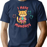 I Hate Mondays T-Shirt for Men & Women, T-Shirts Graphic Tee - Navy